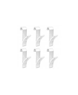Bathroom Solutions rankšluosčių kabyklai kabliukas, pakuotėje yra 4 (chromo spalvos) arba 6 (baltos arba skaidrios spalvos), WEN