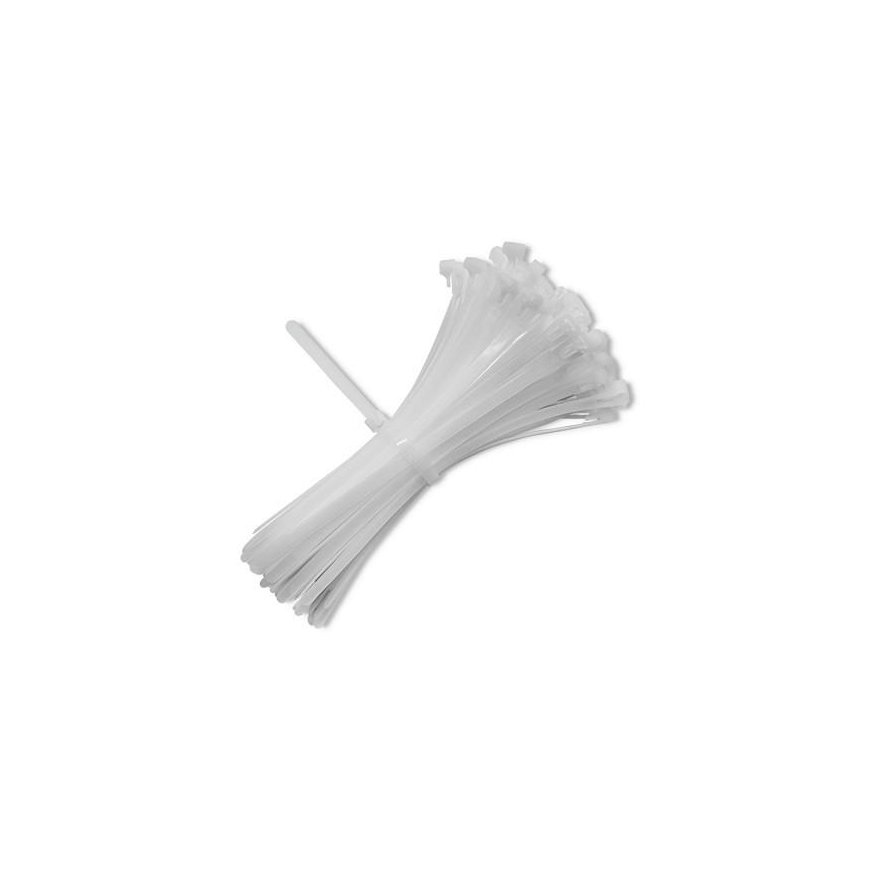 QOLTEC 52232 Reusable self-locking cable strap 7.2x300 mm nylon UV White – 2