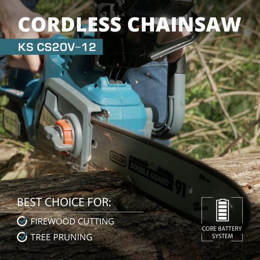 Könner & Söhnen KS CS20V-12 kettsaag 3000 RPM Must, Sinine, Hall – 2
