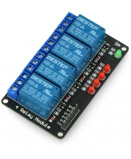 OEM Relay Module 4 Channels - 10A/250VAC Contacts - 5V Coil
