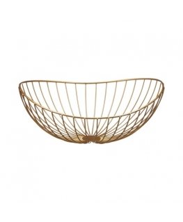 Decorative fruit basket 30 cm, gold, AMBITION