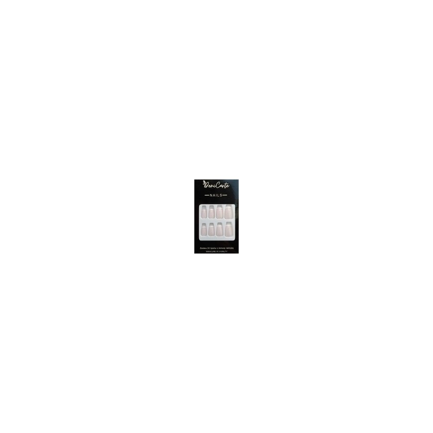 Розовые Ногти Deni Carte Tipsy Square - Набор Искусственных Ногтей - Розовый Нюд | Розовый Телесный – 2
