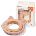Baby Ono BabyOno wooden silicone pink cat toy 1076/02