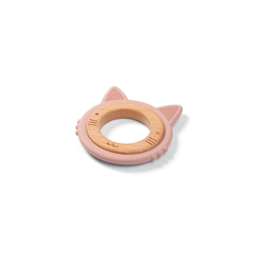 Baby Ono BabyOno wooden silicone pink cat toy 1076/02 – 2