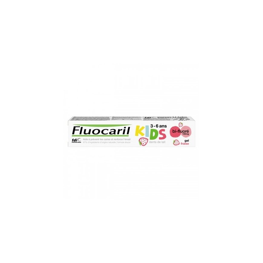 Fluocaril Kids Bi-fluoridit hammastahna lapsille mansikan maku 3-6 vuotta 50ml