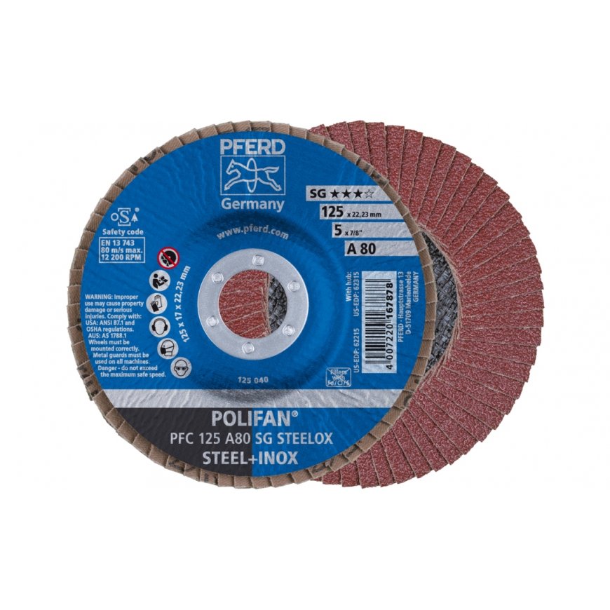 PFERD PFC 125 A 80 SG STEELOX rotary tool grinding/sanding supply Metal