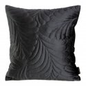 Eurofirany RIA4 Velvet Pillowcase, quilted using traditional sewing methods with a leaf pattern, 45X45 cm, color: black Eurofirany RIA4 Velvet Pillowcase, quilted using traditional sewing methods with a leaf pattern, 45X45 cm, color: black