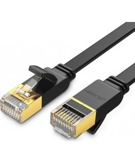 UGREEN NW106 Ethernet RJ45 Litteä verkkokaapeli, Cat.7, STP, 3m (musta)