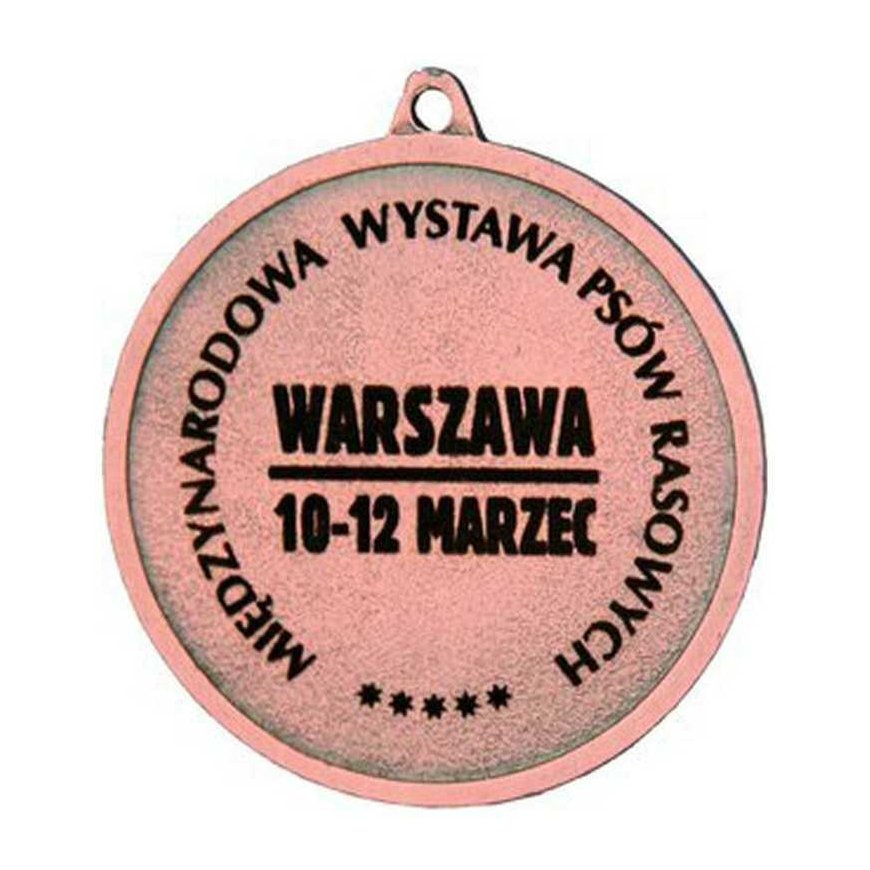 Tryumf Bronzas medaļa ar vietu emblēmai 50 mm - lāzergravēta tērauda medaļa - RMI