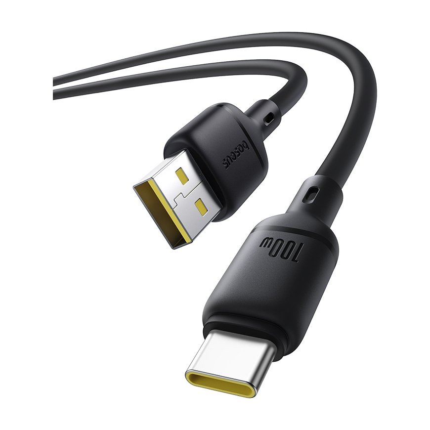 Baseus Silky Type-C Şrj Kbl 100W 1m -Syh USB kabelis USB A USB C Juoda – 2
