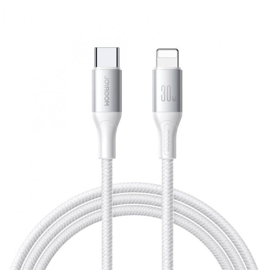 USB kabelis Joyroom S-A28 USB-C uz Lightning 30W 1.0m balts