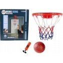 Lean Toys Universalus krepšinio lankas su kamuoliu ir pompa Lean Toys Universalus krepšinio lankas su kamuoliu ir pompa