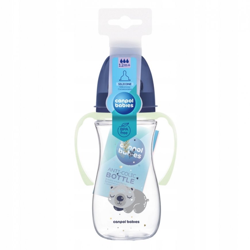 Canpolbabies CANPOL BABIES Antikolikkipullo 300 ml EasyStart Sleepy Koala, 35/238_blu
