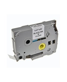 G&G saderīga etiķešu veidošanas lente Brother printeriem, TZE-131, melna druka / caurspīdīgs pamatne, laminēta, 8 m, 12 mm
