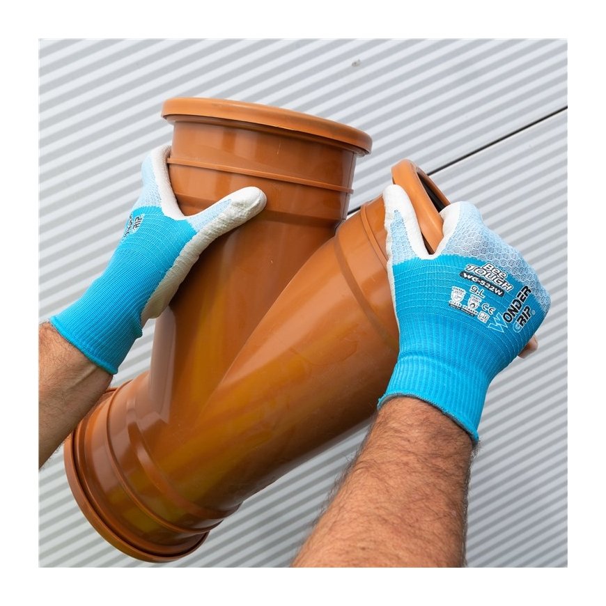 Wonder Grip WG-522W Workshop gloves Blue, White Nitrile foam, Polyester 1 pc(s) – 4