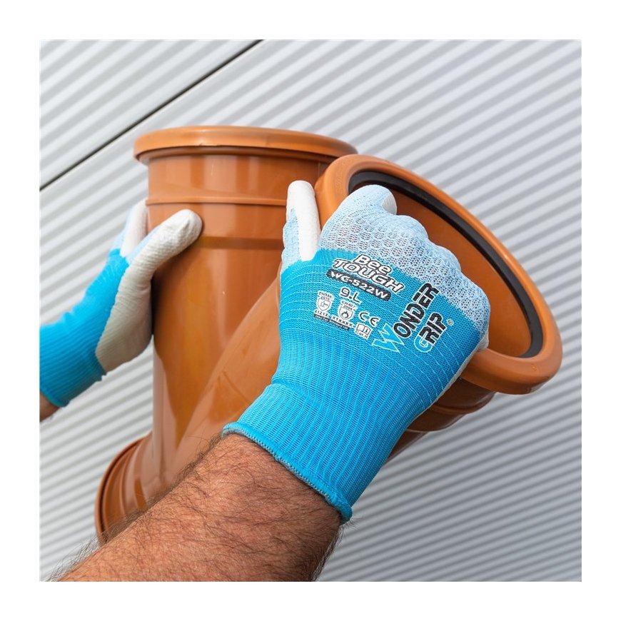 Wonder Grip WG-522W Workshop gloves Blue, White Nitrile foam, Polyester 1 pc(s) – 5