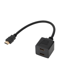 Cabletech HDMI-adapterin liitin - 2 x pistoke 30 cm kaapelilla