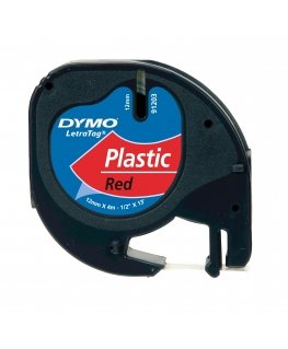 DYMO S0721630 markeerimisteip Must punasel taustal