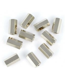 Grieznis Oem Misiņš attāluma starplikas - sudraba - 10mm - 10 gab.