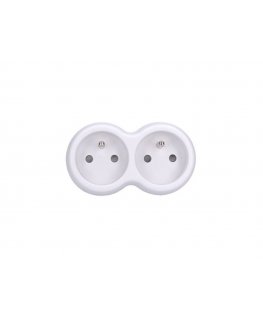 Solight hub, 2x 10A, balta-pilka