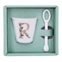LA PORCELLANA BIANCA UNICO cup with spoon 75 ml, design D LA PORCELLANA BIANCA UNICO cup with spoon 75 ml, design D