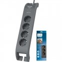 Konnoc DX-4F 2m Four Socket Power Cable