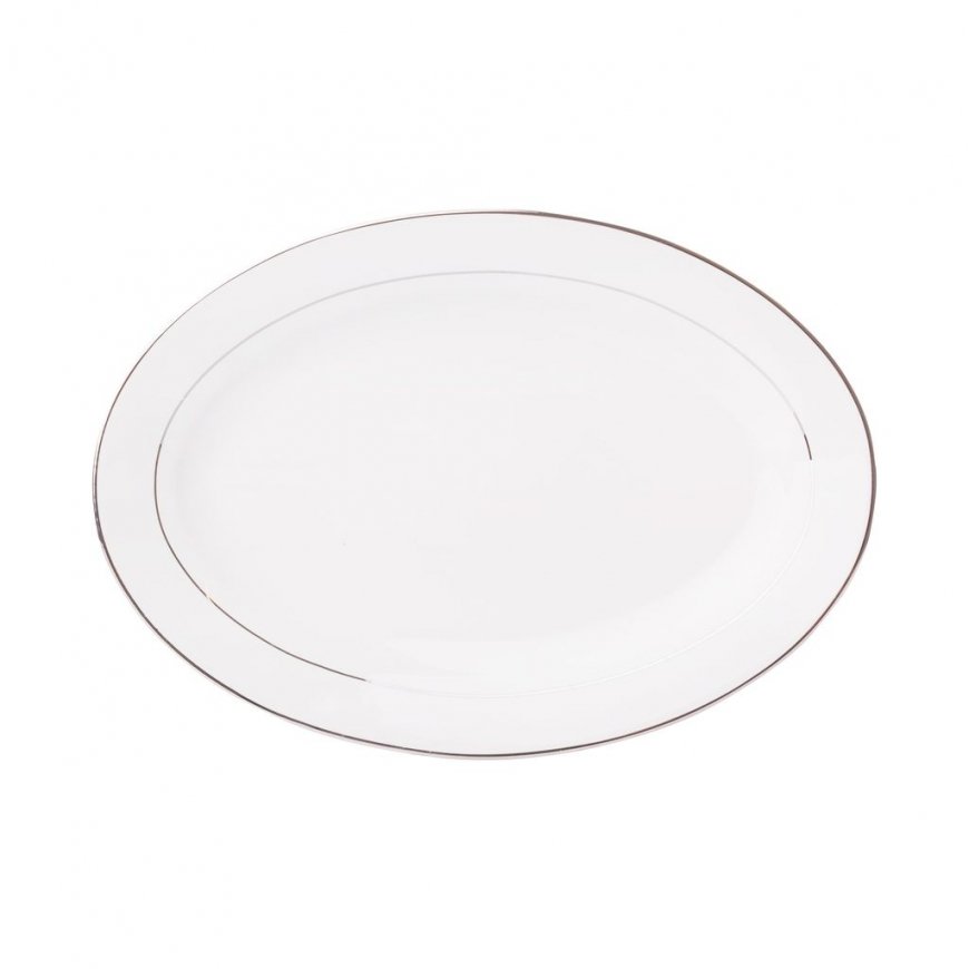Aura Sidabrinis porcelāna pusdienu šķīvis 27 cm AMBITION