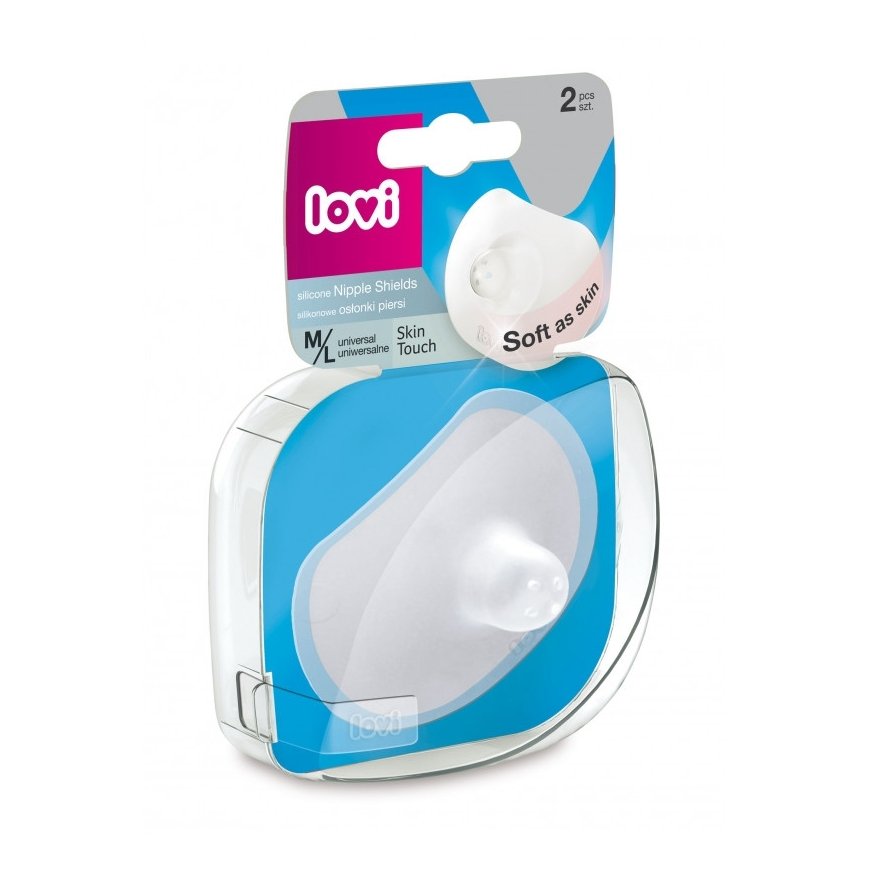 LOVI silicone nipple shield Skin Touch 2 pcs M/L size, 5/606gb – 2