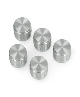 Oem potenciometrų rankenėlė GCL15 sidabrinė - 6/15mm - x5
