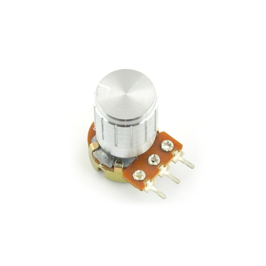 Oem potenciometrų rankenėlė GCL15 sidabrinė - 6/15mm - x5 – 2