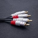 Qoltec 52335 audio kabelis 0,5 m 2 x RCA Melns Qoltec 52335 audio kabelis 0,5 m 2 x RCA Melns