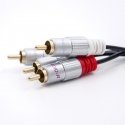Qoltec 52335 audio kabelis 0,5 m 2 x RCA Melns Qoltec 52335 audio kabelis 0,5 m 2 x RCA Melns
