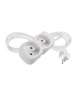 Emos pagarinātājs 1,4 m / 2 kontaktligzdas / baltas / PVC / 1 mm2