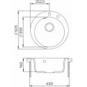 Compotexa Akmens massan pesuallas HELIKA Clarus SR100W, Silicsana väri: Valkoinen | Alba 710 Compotexa Akmens massan pesuallas HELIKA Clarus SR100W, Silicsana väri: Valkoinen | Alba 710