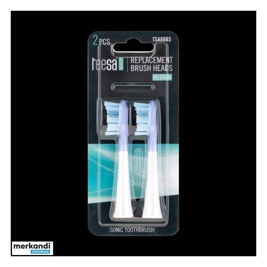 Teesa Sonic Elite TSA8082-W Medium Toothbrush Replacement Heads