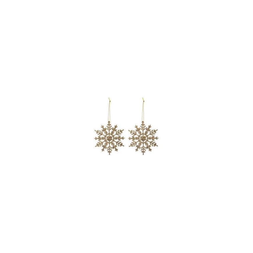 Atmosphera Hanging Ornaments, Glittering Snowflakes, 2 pcs.