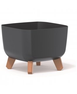 Prosperplast GRACIA SQUARE POT 24x24CM ANTHRACITE