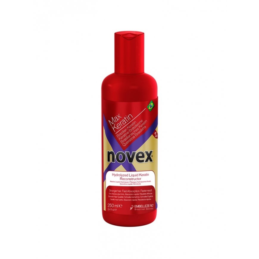 NOVEX Brazilijos keratinas, skystas hidrolizuotas keratino rekonstruktorius, 250 ml – 2