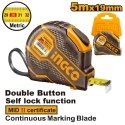 Ingco HSMT080521E Self-Locking Tape Measure 5mx19mm Ingco HSMT080521E Self-Locking Tape Measure 5mx19mm
