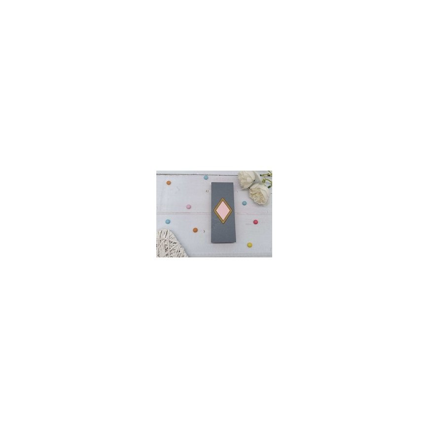 Kind Fox от Wizardi Siarhei Ausianikau инд. деятельность по сертификату № 1130904. Деревянная коробка для бусин. Розовый ромб KF