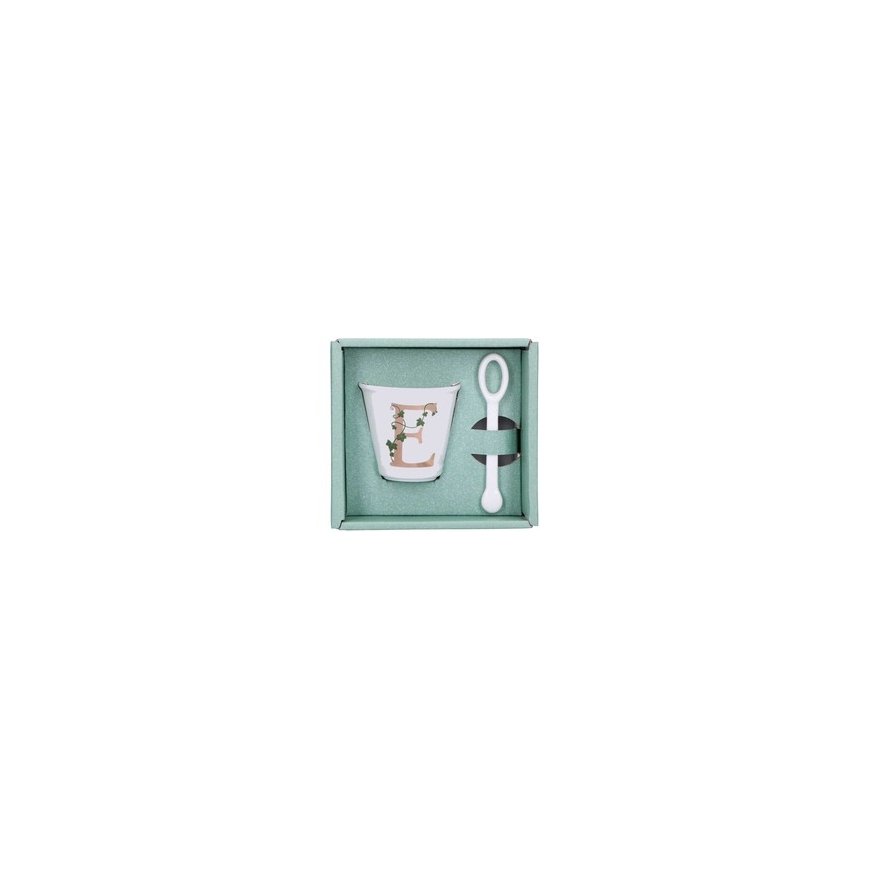 LA PORCELLANA BIANCA UNICO krūze ar karoti 75 ml, modelis N – 2