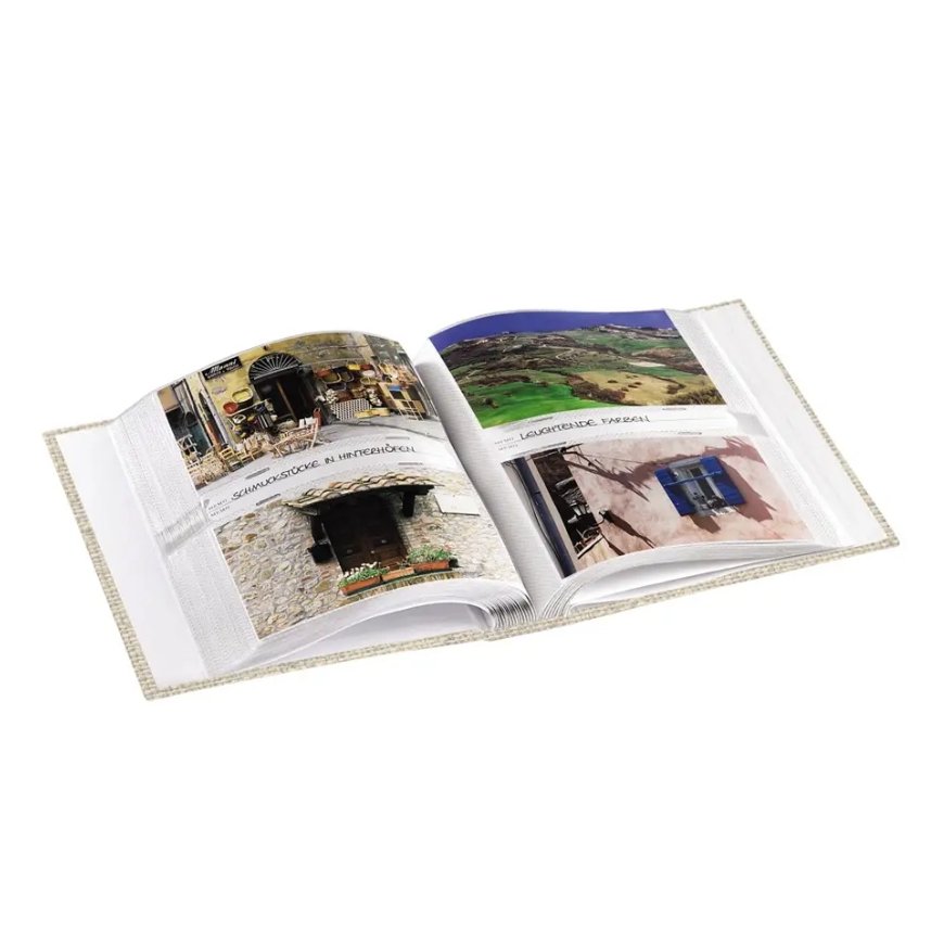 Hama 00002036 nuotraukų albumas Rusvai gelsvas 200 lapai 10x15 cm Suklijuojant įrišti puslapiai – 2