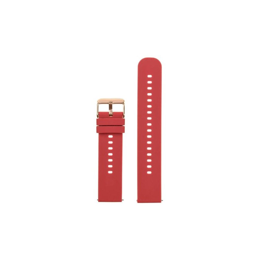 Pacific U27 silicone watch strap - red/rose gold - 20mm – 2