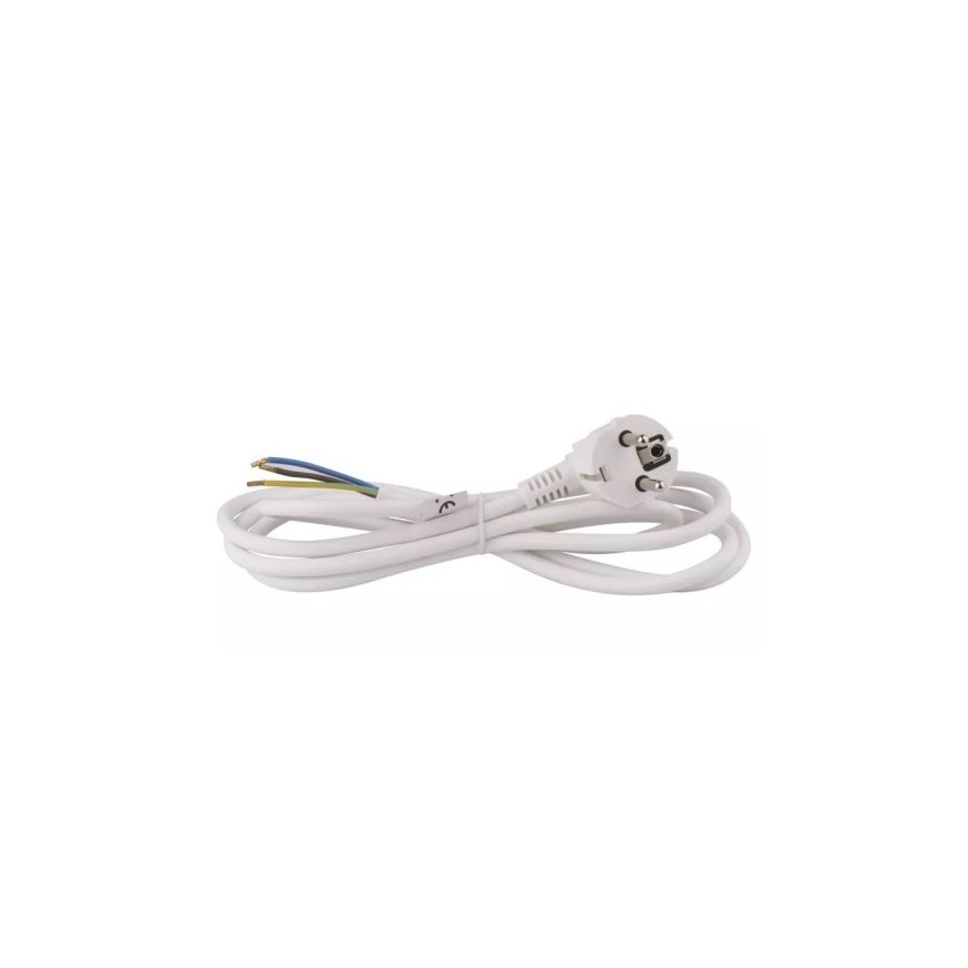 Emos Baro kabelis 3x1.5mm², 2m balts ar spraudni. – 2