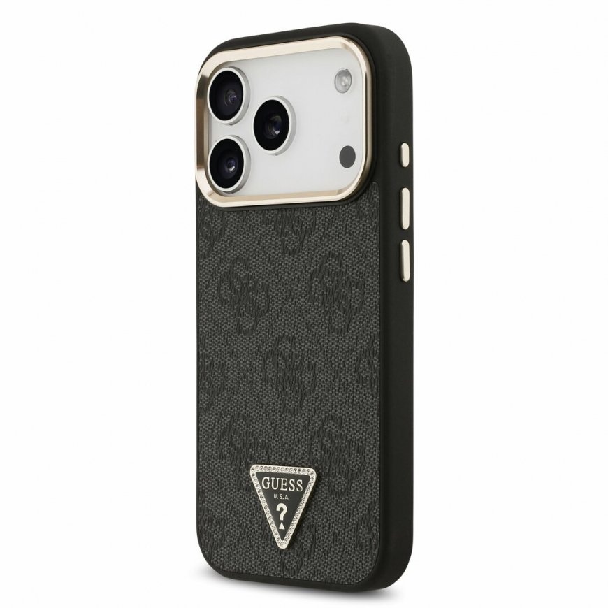 "Guess 4G" triangle logo "MagSafe" case for "iPhone 17 Air" - black
