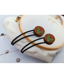 Kind Fox by Wizardi Yuliya Ausianikava individual activity according to certificate No. 1201908 Magnetic covers. Flowers. 2 pcs.