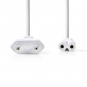 Nedis PCGP11040WT30 power cable White 3 m C7 coupler