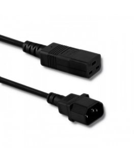 Qoltec 53990 maitinimo kabelis Juoda 2 m C14 šakotuvas C19 šakotuvas