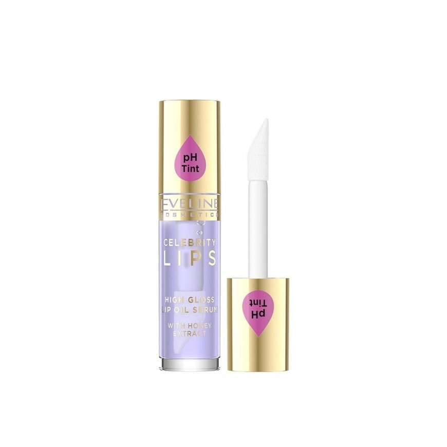 Eveline Cosmetics Celebrity Lips augstas spīduma lūpu eļļa 03 Violet, 5 ml