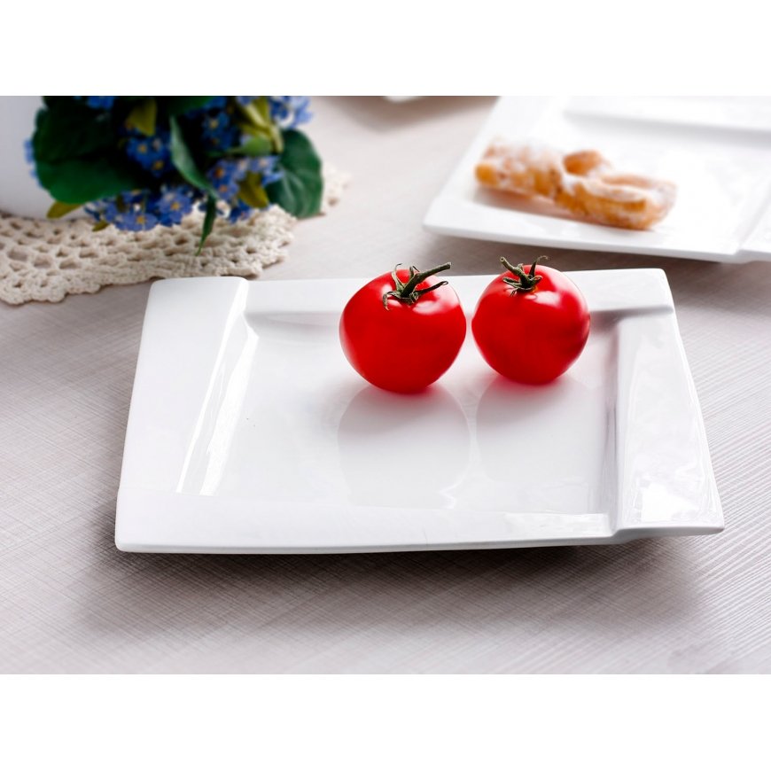 Kvadrātiska porcelāna desertu šķīvis Kubiko 20 x 20 cm AMBITION – 2